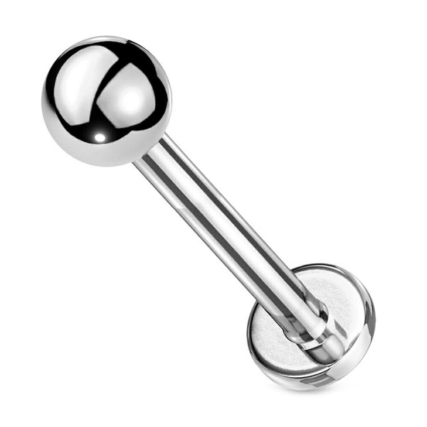 HSP Stainless Steel Body Piercing, Round Ball, Push Type, Labret