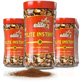 Elite Instant Coffee, 7oz (12 Pack) | Rich & Aromatic, Product of Israel, Kosher excluding Passover