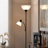 HonoDing Adjustable Silver Floor Lamp with Reading Light Susan Modern