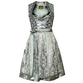 Alte Liebe 2pcs Oktoberfest Dress Women's German Dirndl Dress Silver Blue A373 /36