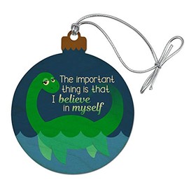 GRAPHICS & MORE Loch Ness Monster The Important Thing is That I Believe in Myself Wood Christmas Tree Holiday Ornament