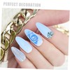 Housoutil 24pcs Rose Design Press Fake Nails for Women Cute