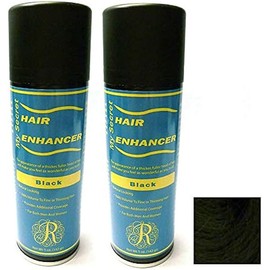 Hair Enhancer BLACK for thinning hair loss 5 oz Spray, Two Pack