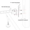 POROHOM 2Pcs #711 Bolt-On to Hook-On Bed Frame Conversion Brackets