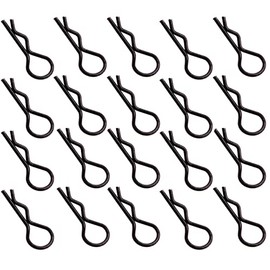 marfitec Pack of 20 Body Clips 1:8 R Cotter Pins 30 mm Black