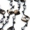 Avalaya Long Multistrand Black Shell & Simulated Pearl Necklace -