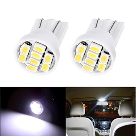 OCPTY T10 Wedge 147 W5W Interior White Bulbs 2 Pack for Dome Map License Plate Light