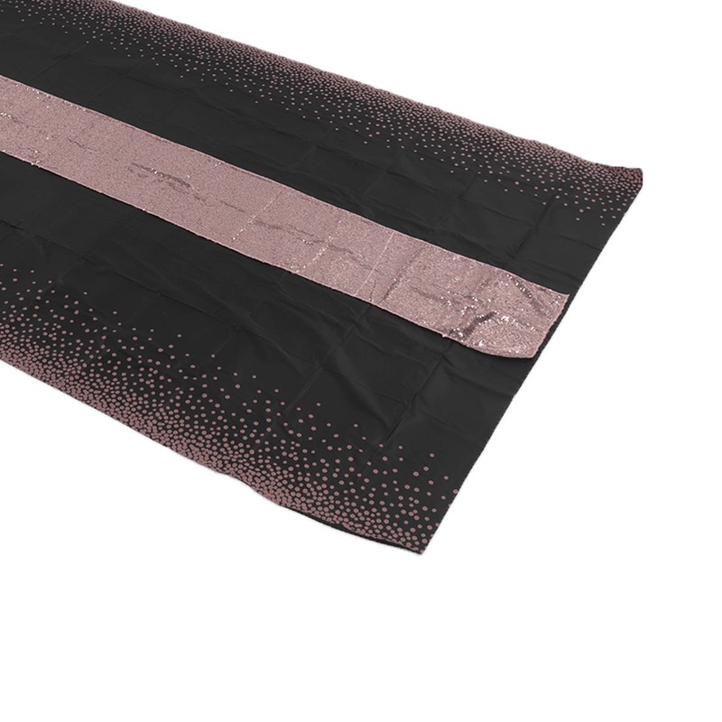 Rose Gold Dot Party Tablecloth Waterproof Polka Dot Design Rectangular