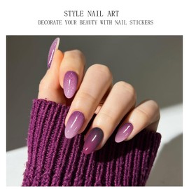 JMEOWIO Semi Cured Gel Strips Nail Art Sticker Wrap Glitter