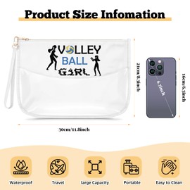 Gfhzdmf Volleyball Inspirational Gifts for Women Clear Makeup Bag Volleyball Lover Gifts Ball Team Present Cosmetic Bag Christmas Birthday Present for Daughter Players Friends