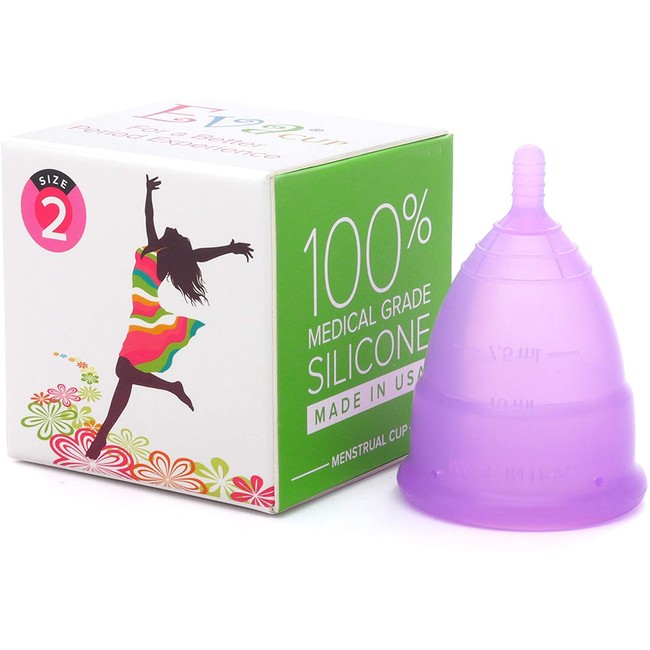 Anigan EvaCup, Top-Quality, Reusable Menstrual Cup, Eco-Friendly Alternative to Tampons, Lavender, Large