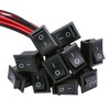 10Pcs Rocker Switch ON/Off 2Pin Latching Square SPST Toggle Switch