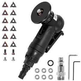 Portable Pneumatic Chamfering Tool, Power Angle Grinders with C and R Angle Blades, 45 Degree Arc Air Beveling Machine for Metal Wood Beveling