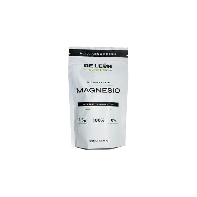 Citrato de Magnesio puro calidad Premium en Polvo 100g. Alta