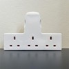 Plug Adapter,3 Way Plug Adapter UK Surge Protector Socket Adapter