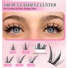 Manga Lash Clusters, 100Pcs Self-Adhesive Fairy Eyelash Clusters 7-10MM, Wispy