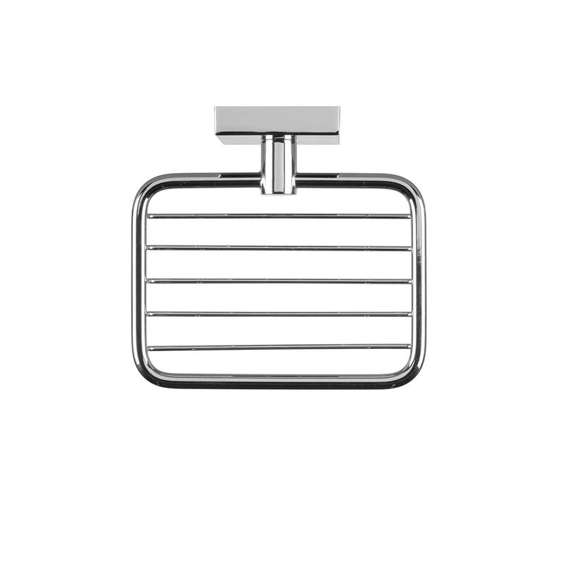 Croydex Flexi-Fix Chester Soap Basket, Zinc Alloy, Silver, 54 x