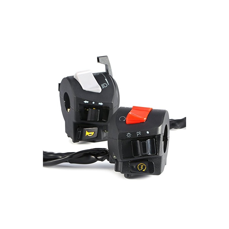 Motorcycle Handlebar Switch, 2PCS Universal 78'' Motorcycle Control Switch Left