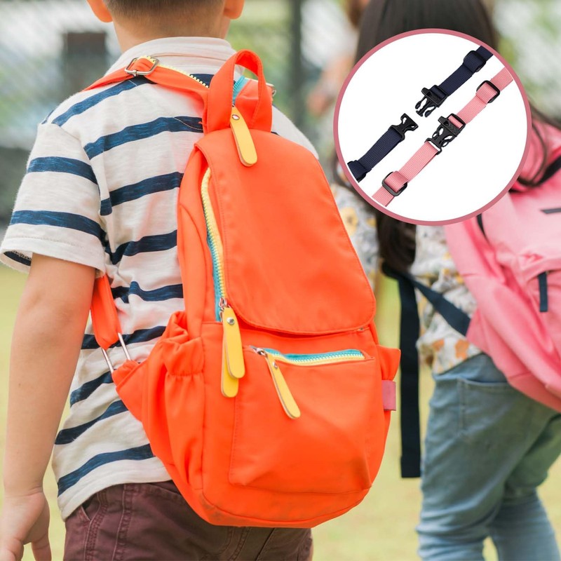 Pack of 4 Backpack Chest Straps, Adjustable Backpack Straps, Backpack