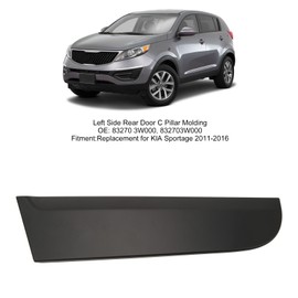 Left Side Rear Door C Pillar Molding Black 83270 3W000 Replacement for KIA Sportage 2011‑2016