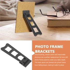 Abaodam 10pcs Photo Frame Stand Frame Back Stand Replacement Plate Holder Photo Frame Easel Back Cardboard Easel Backs Frame Display Support Plastic Trapezoidal to Rotate Backrest