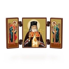 NKlaus - Saint Luke of Simferopol - Christian icon - travel altar wood triptych 36155