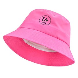 MFAZ Morefaz Ltd Kids Bucket Hat Boy Girl Sun Protection UV UPF 50+Youth Hats (Pink)