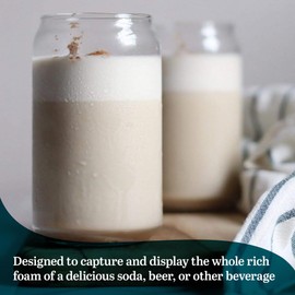 Libbey Can Shaped Beer Glass - 16 oz - 4 PACK w/ Pourer