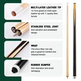 Outus 71 Pcs Pools Table Accessories Christmas Billiards Balls Gifts with Triangle Stand Pool Cue Chalks Cue Spot Sticker Brush(Dark Marble Style Balls)