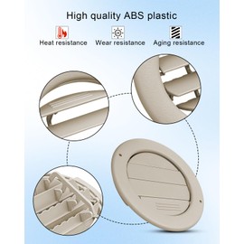 QAGGUM Roof Air Ac Vent Fit for Ford Expedition 2011-2014 2018-2019 Taurus X 2009 Lincoln Navigator 2011-2017 Replace 9L1Z-19893-AG, Beige, 2Pcs