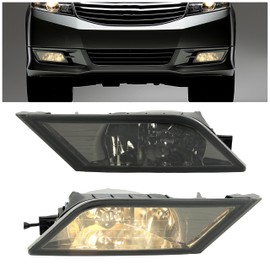 KUAFU Pair Fog Lights Compatible with 2011-2013 Honda Odyssey Bumper Driving Fog Lamps Replacement for HO2592129 HO2593129 Driver & Passenger Side - Smoke Lens