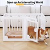 BUMUBI Clear Acrylic Dog Fence Pet Playpen Puppy Cat Small