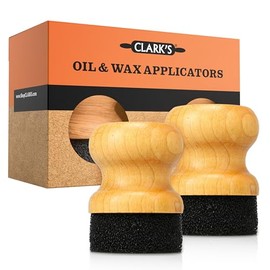 CLARK'S Food Grade Mineral Oil & Wax Applicator for Round Wood Cutting Board Pack of 2, Butcher Blocks, Bamboo, and Utensils – USA Maple Construction