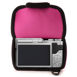 MegaGear MG737 Panasonic Lumix DMC-GF10, GF9, GF8, GF7, GF6, GF5, GX950, GX900, GX850, GX800, GX85, GX80, (12-32mm) Ultra Light Neoprene Camera Case - Pink