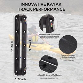 HITORHIKE 4Pack Kayak Track Kayak Accessories Kayak Gear Track for Fishing Rod Holder, Cup Holder, Fishing Finder