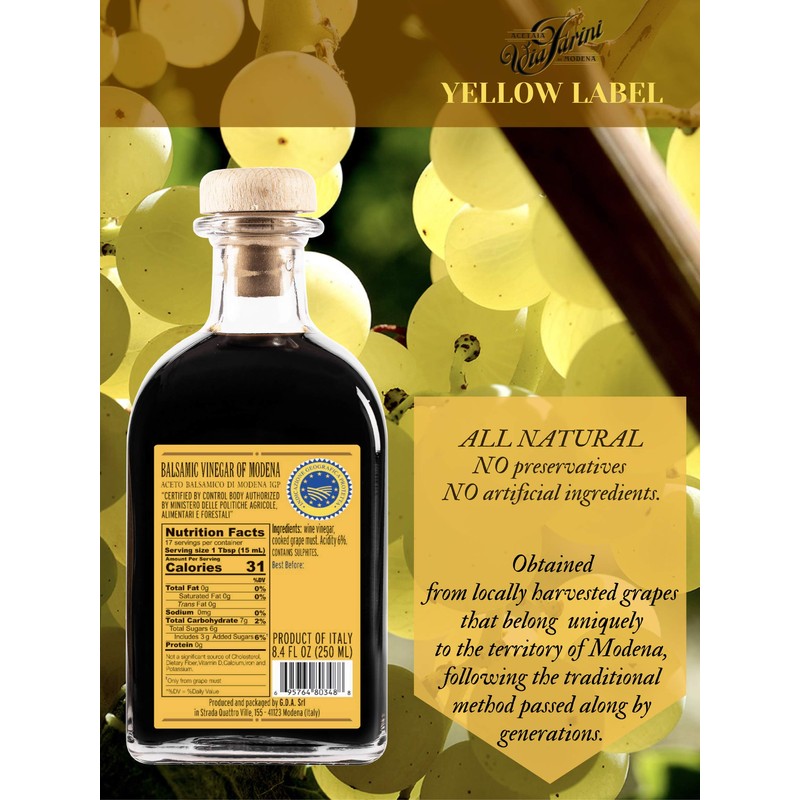 Via Farini Yellow Label Aceto Balsamico Di Modena IGP Aged