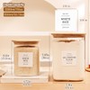 2 Pack large Square Glass Flour and Sugar Containers with