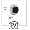 EVI | Wall Mounted Doorstop | 0.7'' x 1.37'' |