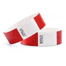 Linie zwo ®, Pack of 500 Wristbands Tyvek ® 19 mm, Red