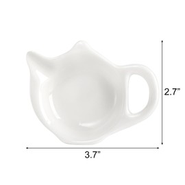 Elsjoy Elsjoy Set of 12 Teapot Shaped Tea Bag Holder, Ceramic Tea Bag Coaster for Used Tea Bag, Cute Tea Bag Dish Saucer Teabag Caddy Holder Set for Organizing Tea Time