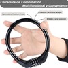 Candado para Bicicleta con Cable de Combinación Reajustable, 4 Dígitos,
