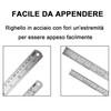 Stainless Steel Ruler Double Sided Metal Scale Professional Measuring Tool