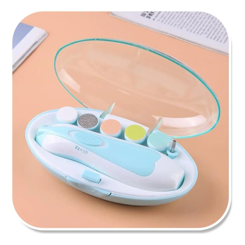 Limador De Uñas Para Bebé Eléctrico Con Estuche Set 8