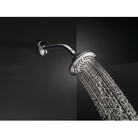 Delta Faucet 5-Setting Raincan Shower Head, Chrome Rain Shower Head, Round Shower Head, Delta High Pressure Shower Head, Water Saver Shower Head 1.75 GPM, Chrome RP78575
