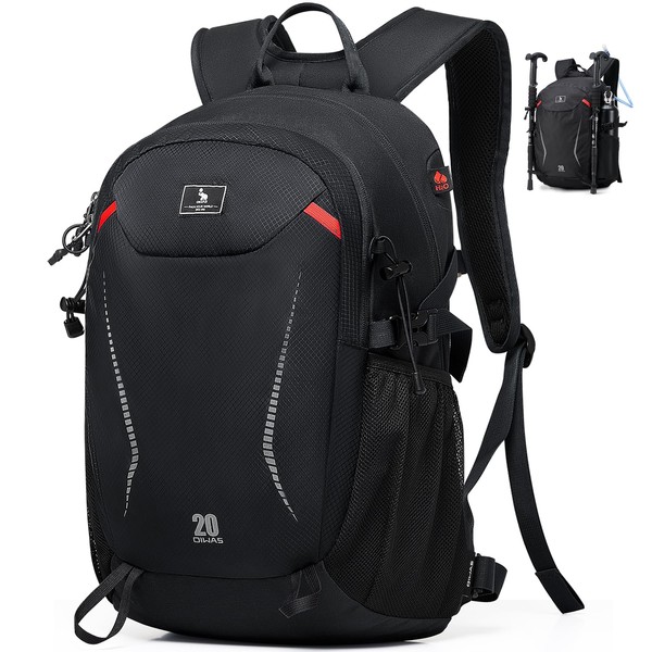 OIWAS Hiking Backpack, 20L Ultralight Camping Backpack for Men, Water