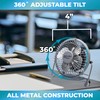 Comfort Zone Mini USB Desk Fan with 360-Degree Adjustable Tilt,
