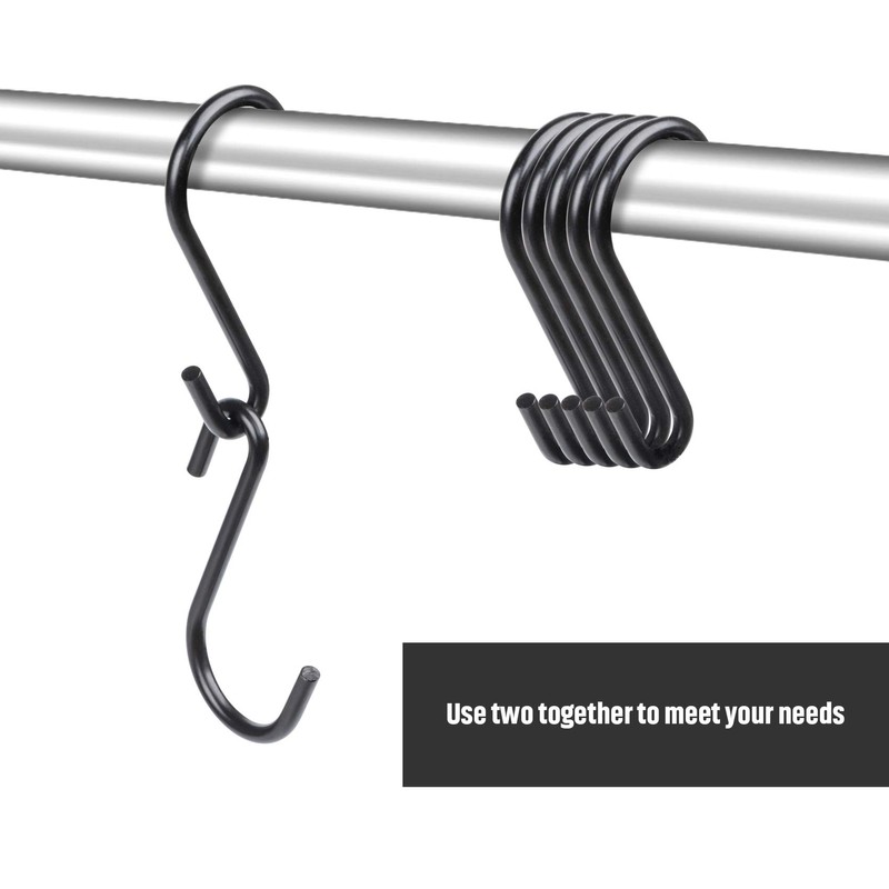 ilauke 32 Pack Heavy Duty S Hooks Black S Shaped