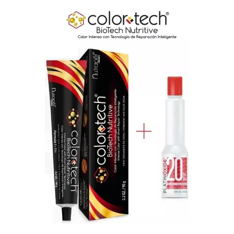 Tinte Colortech Con Peroxido De 20 Vol 135 Ml 7.23