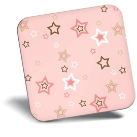 Destination Vinyl ltd Fridge Magnet - Cute Pink Girls Star Pattern Print for Office, Cabinet and Whiteboard, Magnetic Stickers, 44801
