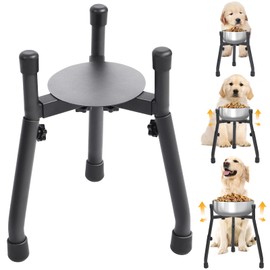 Elevated Dog Bowls, Adjustable Metal Raised Dog Bowl Stand For Medium & Large Dogs, Raised Dog Bowl,Dog Bowl Stand,Dog Food Bowl Stand,Adjustable Wide 6.3"-10.2",3 Height Adjustment(Bowl Not Included)